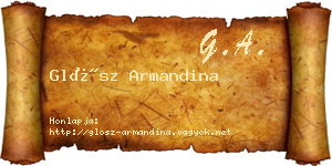 Glósz Armandina névjegykártya